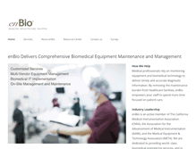 Tablet Screenshot of enbiocorp.com